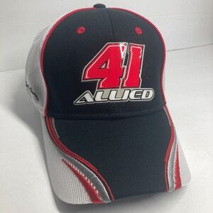 41 Allied Machine Engineering Cap Hat Adult Black White Red‎ Adjustable